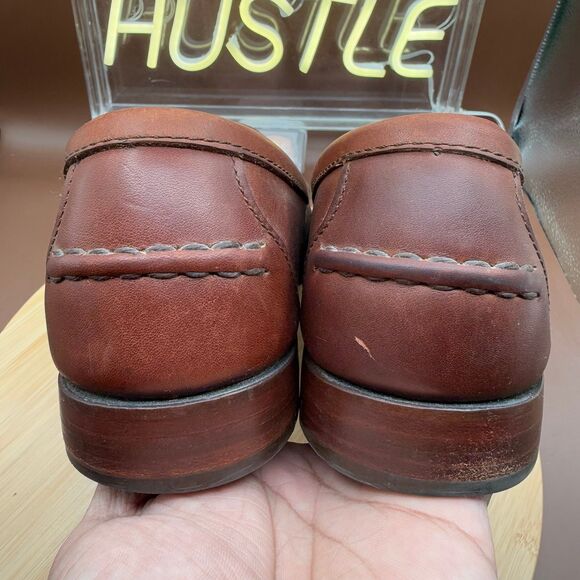 Polo Ralph Lauren Mens Leather Penny Loafers Shoes Brown Sz 11D - Picture 4 of 10